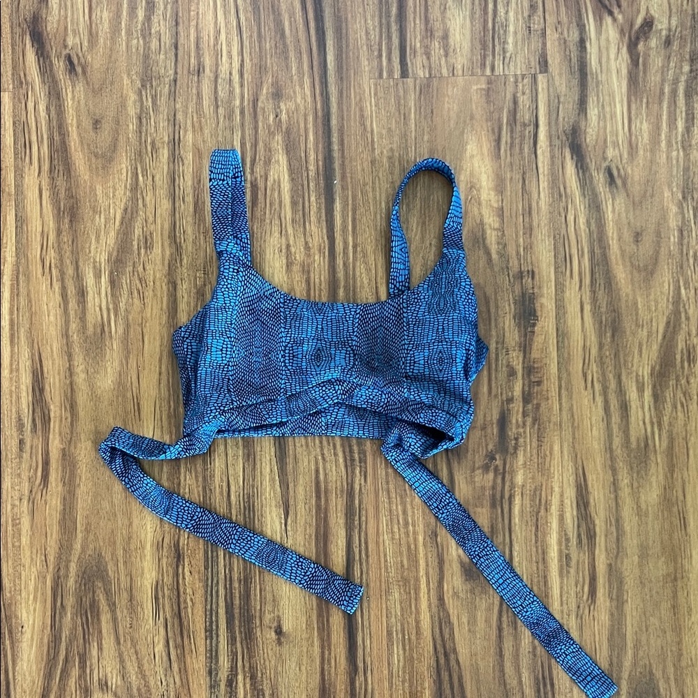 L*Space Blue Snake Skin Sports Bra
